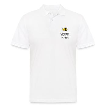 Biene - Optimismus - Sumsi mit Po - Männer Poloshirt - Weiß - Vorne - Kai (181cm)