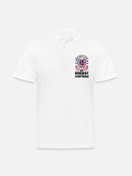 Norwegen Norwegisch Norwegen Flagge Norwegen National - Männer Poloshirt - Weiß