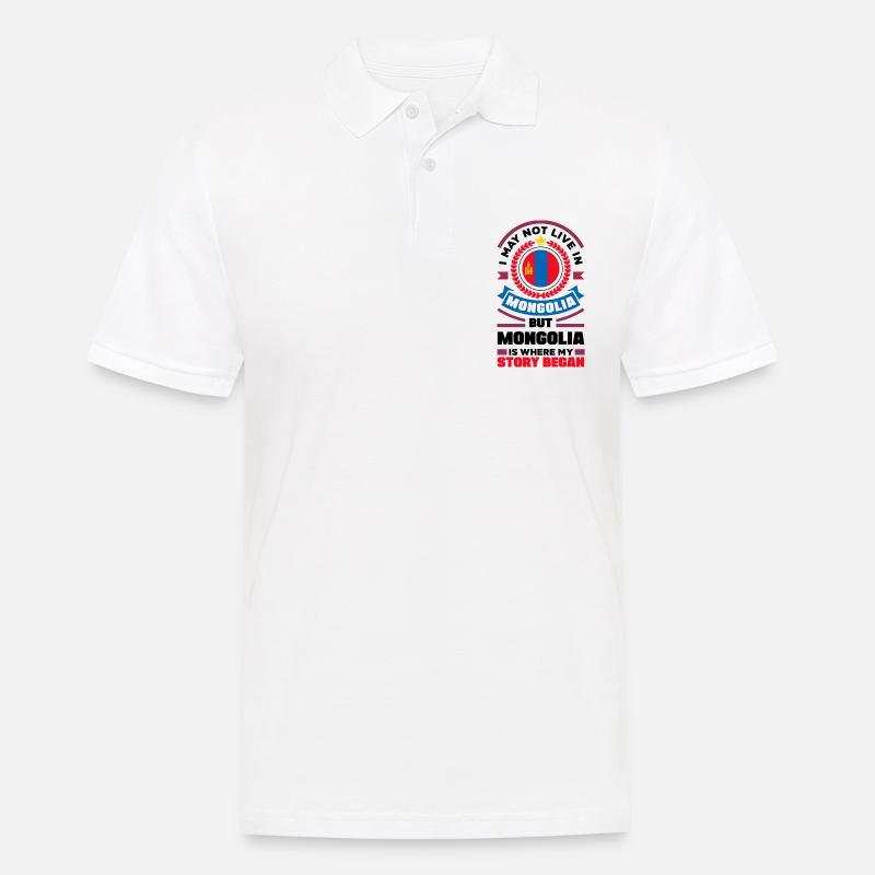 Mongol Mongolie Drapeau mongol Citation - Polo Homme - blanc
