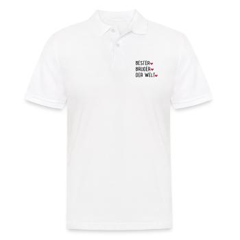 Bester Bruder der Welt - Männer Poloshirt - Weiß - Vorne - Kai (181cm)