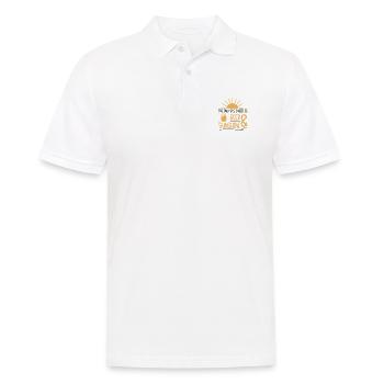 BOISSON À LA BIÈRE SOLEIL FÊTE DE VACANCES BARBECUE GRILL MOTIF - Polo Homme - blanc - Devant - Kai (181cm)