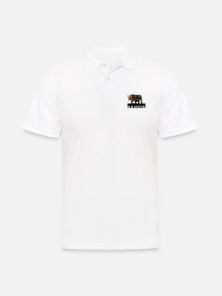 Namibia Nashorn - Männer Poloshirt - Weiß