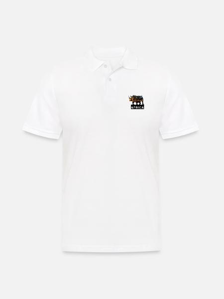Afrika Nashorn - Männer Poloshirt - Weiß