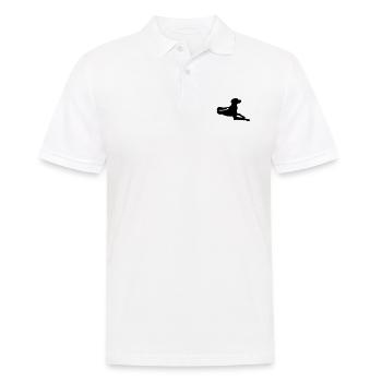 Rhodesian Ridgeback - liegend - Männer Poloshirt - Weiß - Vorne - Kai (181cm)