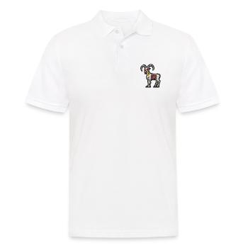 Mountain Goat Halloween Animal - Men's Polo Shirt - white - Front - Kai (181cm)