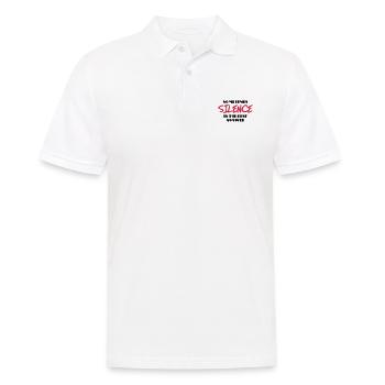 Sometimes silence is the best answer - Männer Poloshirt - Weiß - Vorne - Kai (181cm)