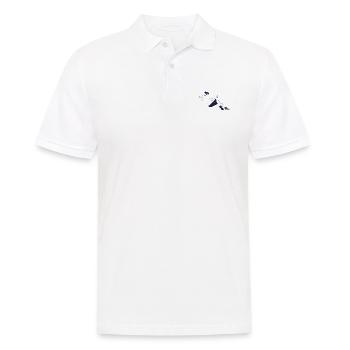 Urban Line - femme assise et relaxante - Polo Homme - blanc - Devant - Kai (181cm)