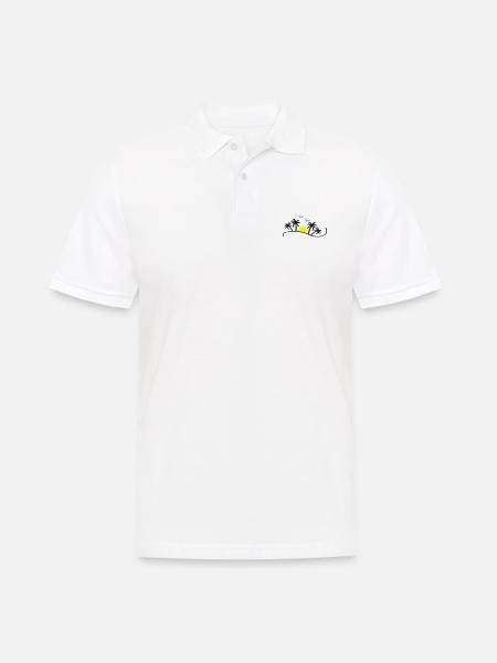 sunset birds - Men's Polo Shirt - white