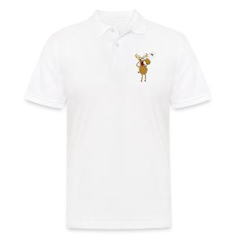 Frightened Moose - Men's Polo Shirt - white - Front - Kai (181cm)