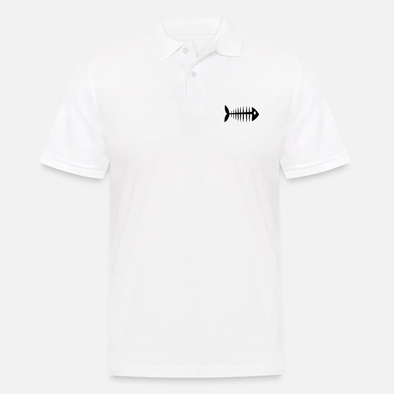 Fischgräte Geschenkidee - Männer Poloshirt - Weiß