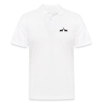 hunde verliebt - Männer Poloshirt - Weiß - Vorne - Kai (181cm)