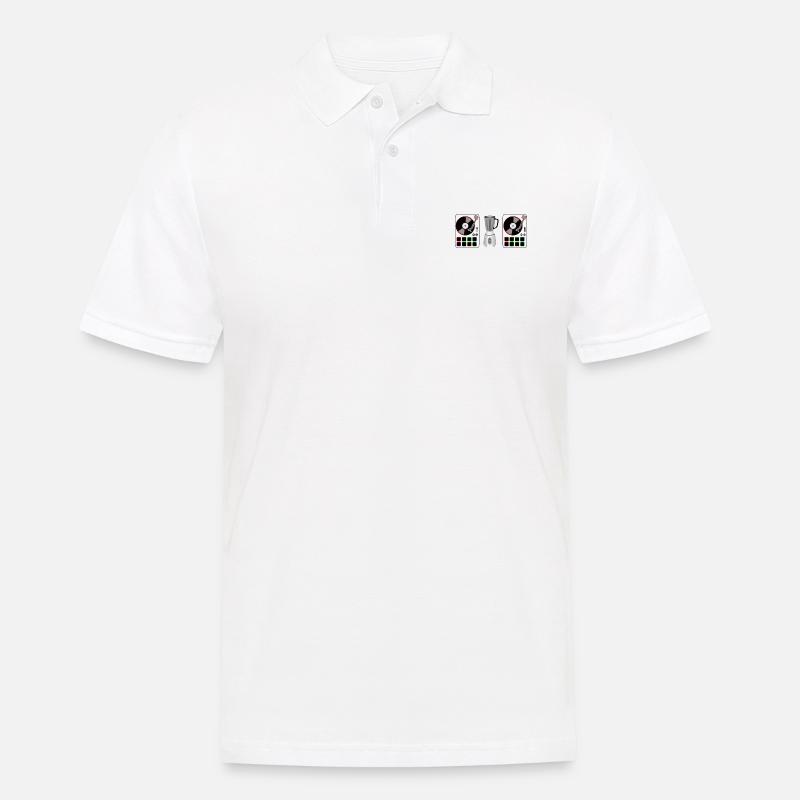 DJ Controller mit Mixer - Männer Poloshirt - Weiß