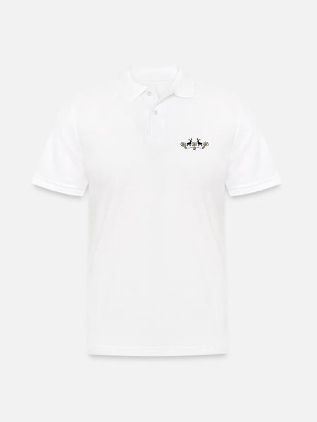 Traditional motif - Men's Polo Shirt - white