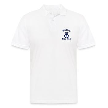 Bäckergeselle Zunftzeichen Blau - Männer Poloshirt - Weiß - Vorne - Kai (181cm)