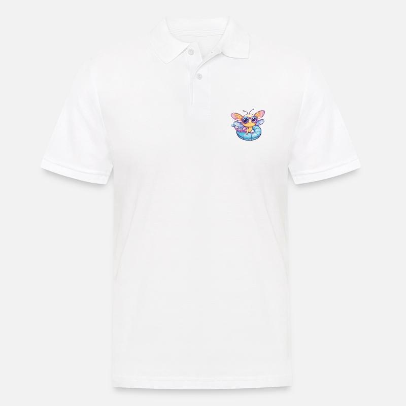 Libellule Bande Dessinée Cool - Polo Homme - blanc