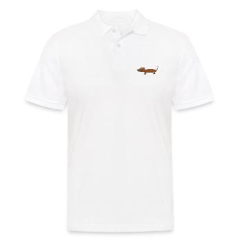 Dackel - Männer Poloshirt - Weiß - Vorne - Kai (181cm)