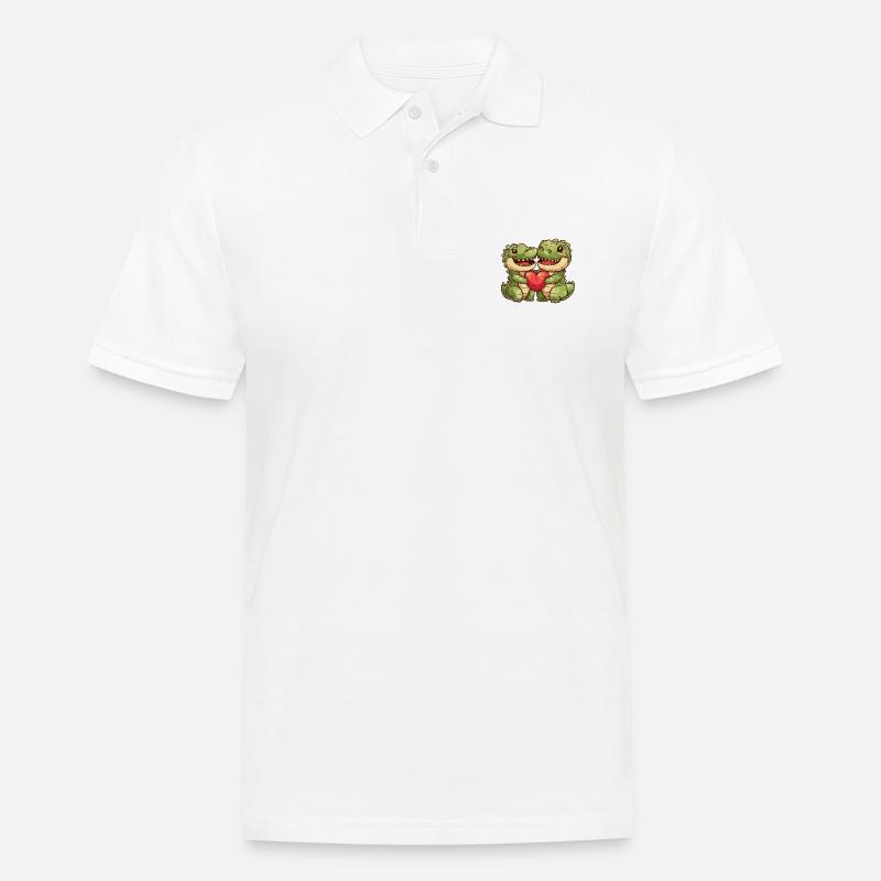 Dobermann Hund Paar - Männer Poloshirt - Weiß