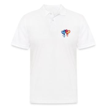 Herzen Liebe Ornamente Hochzeit - Männer Poloshirt - Weiß - Vorne - Kai (181cm)