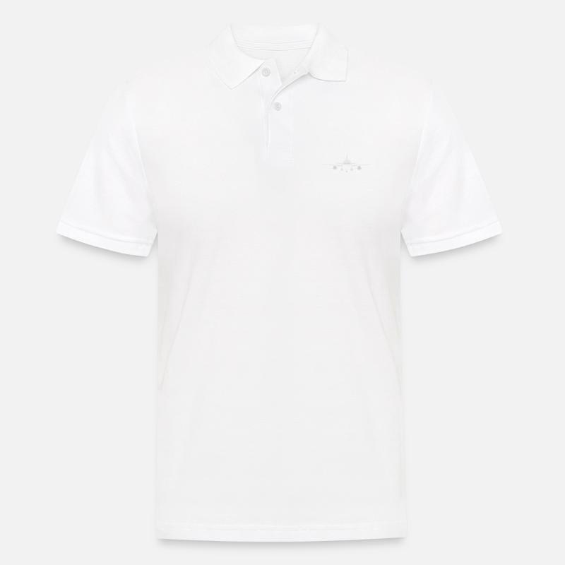Fogg - plane - Männer Poloshirt - Weiß