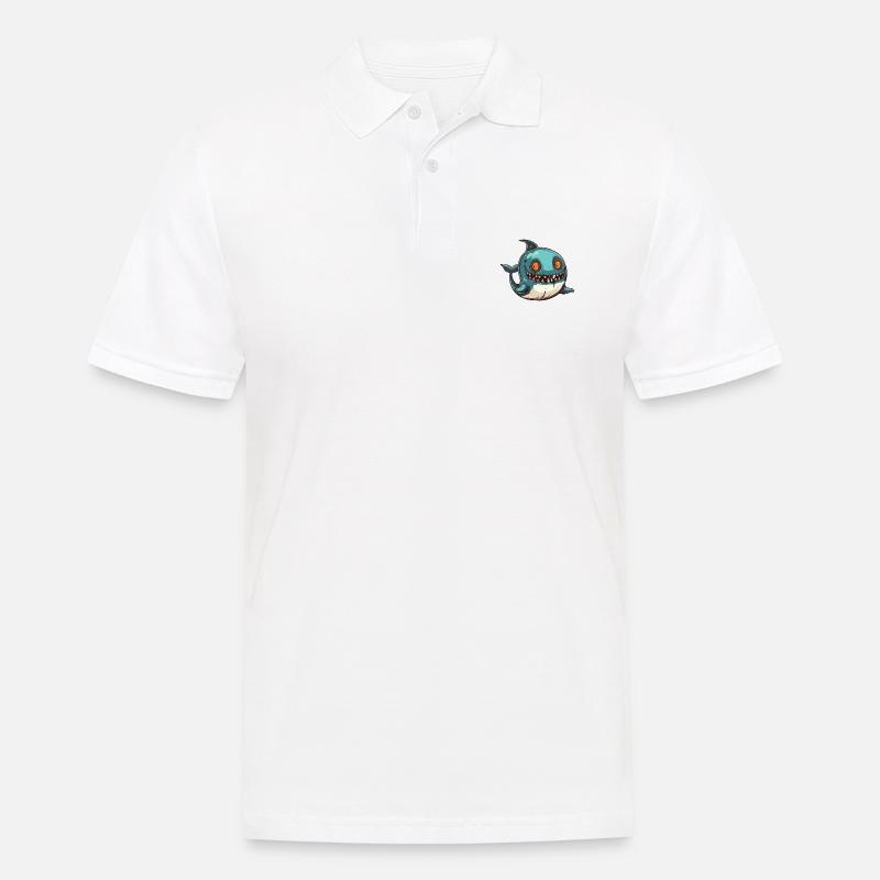 Wal Halloween Comic Lustig - Männer Poloshirt - Weiß