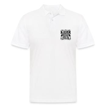 käser aber viel cooler - Männer Poloshirt - Weiß - Vorne - Kai (181cm)