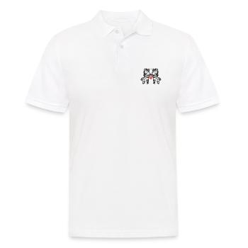 Zebra Paar Valentinstag - Männer Poloshirt - Weiß - Vorne - Kai (181cm)