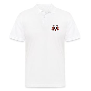 Couple de fourmis amoureuses Insecte Animal Saint Valentin - Polo Homme - blanc - Devant - Kai (181cm)