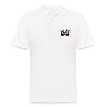 Skunk Couple Saint-Valentin - Polo Homme - blanc - Devant - Kai (181cm)
