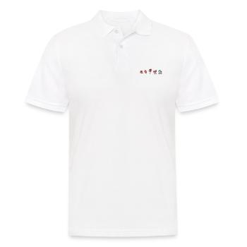 Friends - Freunde - Weihnachten - Lebkuchen - Männer Poloshirt - Weiß - Vorne - Kai (181cm)