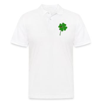 Lucky clover leaf with ladybug - Men's Polo Shirt - white - Front - Kai (181cm)