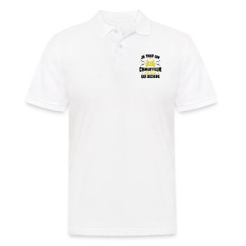 Je Suis Un Chauffeur De Taxi Qui Déchire - Polo Homme - blanc - Devant - Kai (181cm)