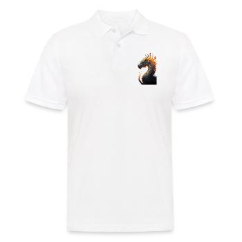 Tête de dragon avec du feu - Polo Homme - blanc - Devant - Kai (181cm)