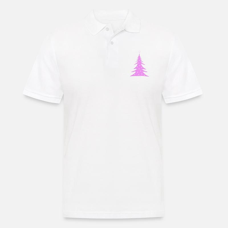Weihnachtsbaum - Männer Poloshirt - Weiß