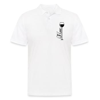 Wein Symbol Glas - Männer Poloshirt - Weiß - Vorne - Kai (181cm)