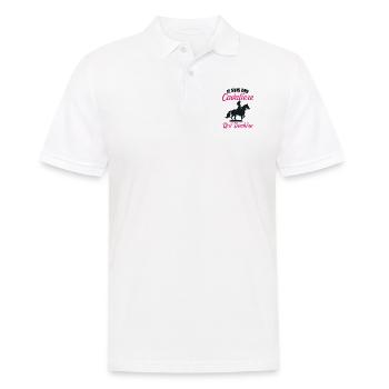 Je Suis Une Cavalière Qui Déchire Chevaux Cadeau - Polo Homme - blanc - Devant - Kai (181cm)
