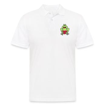 frog - Men's Polo Shirt - white - Front - Kai (181cm)