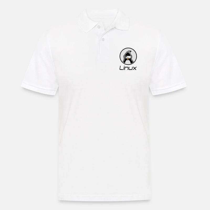 linux - Polo da uomo - bianco