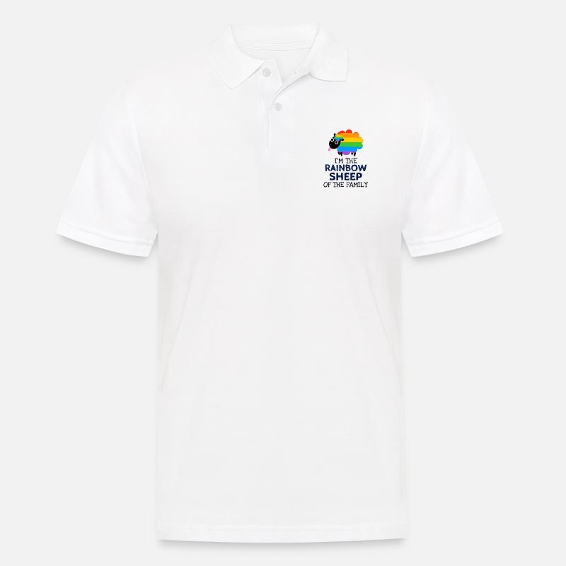 Regenbogen - Männer Poloshirt - Weiß