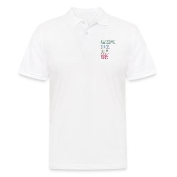 Génial depuis juillet 1985 - Polo Homme - blanc - Devant - Kai (181cm)