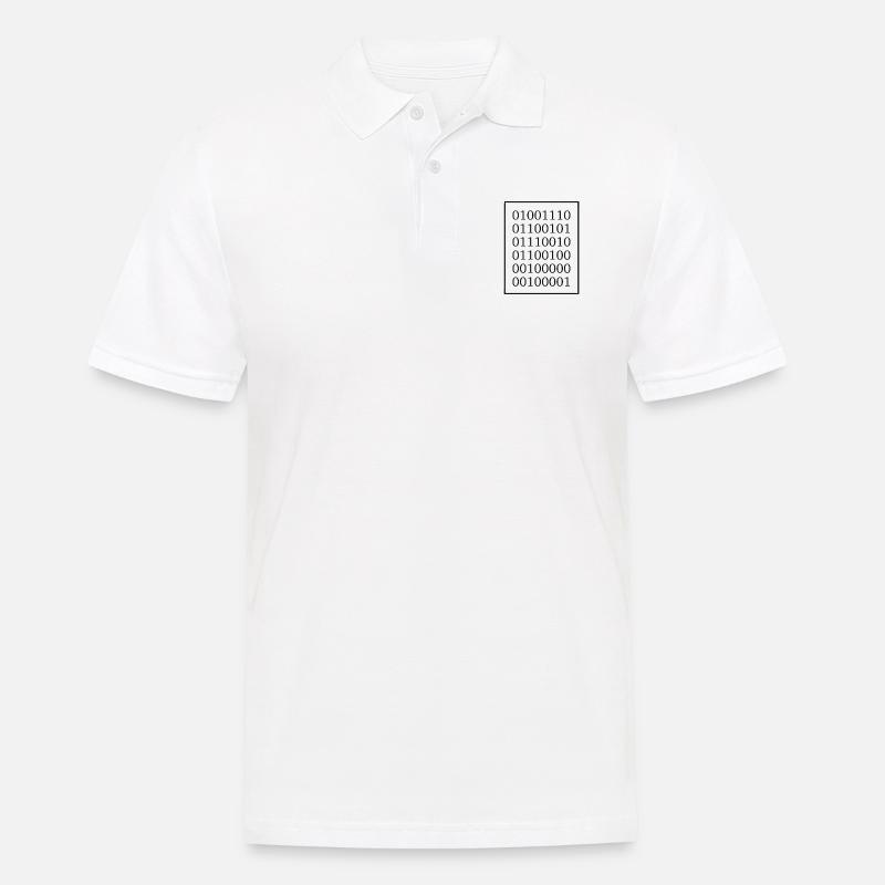 Nerd? In binary language - Men's Polo Shirt - white