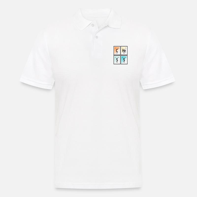 Schach | Periodensystem der Elemente - Männer Poloshirt - Weiß