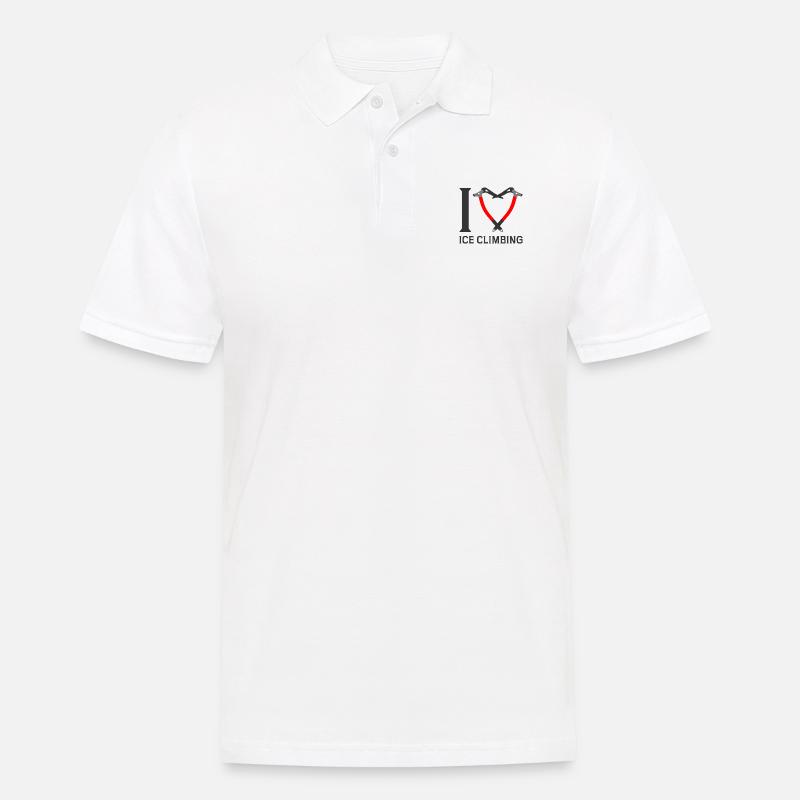Ich Liebe Eisklettern Eiskletterer Eispickel - Männer Poloshirt - Weiß