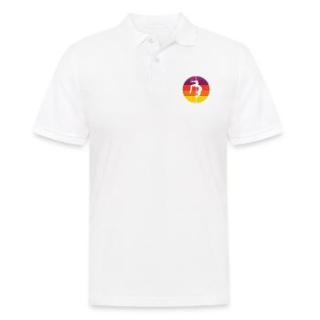 Retro Graphic Gymnast Gymnastics Acrobat Acrobatic - Männer Poloshirt - Weiß - Vorne - Kai (181cm)
