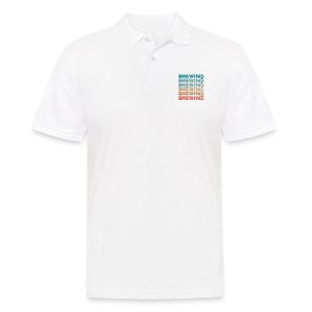Retro Graphic Homebrewing Winemaking Brewery Craft - Männer Poloshirt - Weiß - Vorne - Kai (181cm)