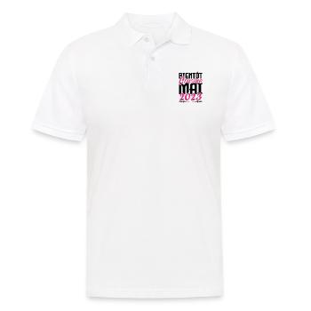 Annonce grossesse. bientôt Cousine Mai 2023. - Polo Homme - blanc - Devant - Kai (181cm)