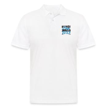 Cadeau Annonce grossesse bientôt Papy Janvier 2023 - Polo Homme - blanc - Devant - Kai (181cm)