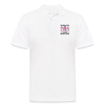 pas facile d'être une maman et une accompagnatrice - Polo Homme - blanc - Devant - Kai (181cm)