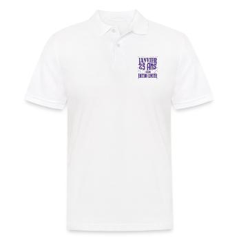 Janvier 25 ans. Cadeau 25 ans janvier anniversaire - Polo Homme - blanc - Devant - Kai (181cm)