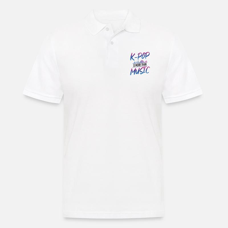 K-Pop Lover Design - Männer Poloshirt - Weiß