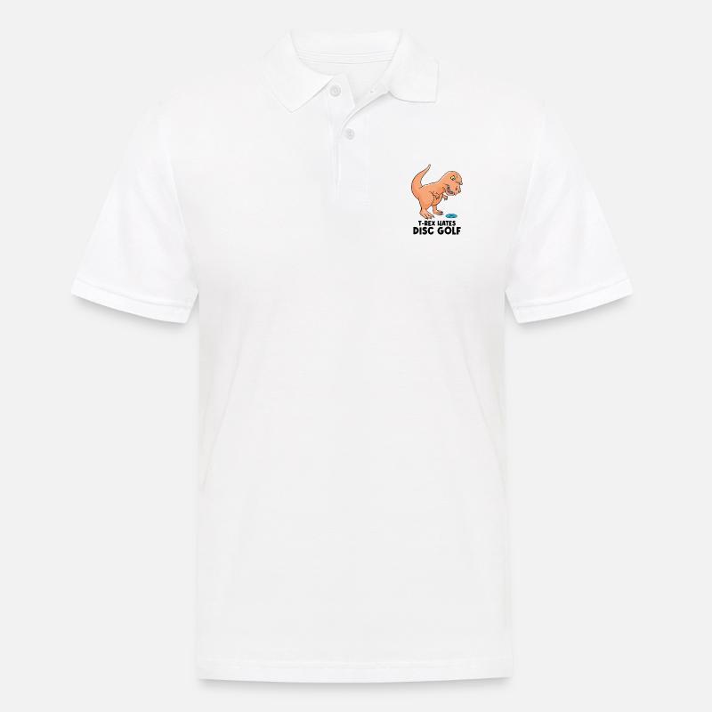 T-Rex Disc Golf - Men's Polo Shirt - white